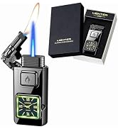 Torch Lighter, Smart Voice-Control Magic Dual Flame Dragon Lighter, Windproof Design with Visible...