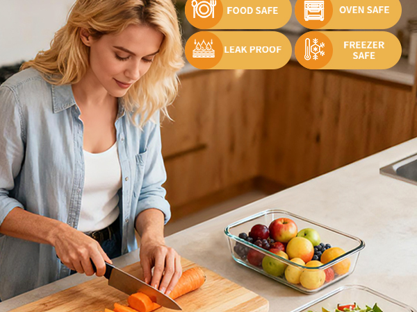 Glass Meal Prep Containers set