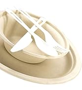 Decomposable, Tree Free Tableware Picnic Pack. 10 Place Settings Knife, Fork, Spoon, Plate, Bowl...