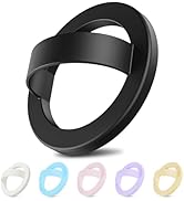 Magnetic Silicone Ring Grip Phone Holder for MagSafe, 360° Rotating Finger Loop, Strong Magnetic ...