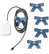 SenseAGE Cord Organizer, Bow Cord Keeper, Cable Organizer USB Holder, Leather Cable Management, C...
