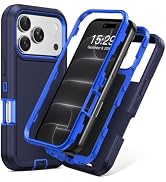 AHFYCIH for iPhone 18 Pro Case Heavy Duty Shockproof Anti-dust Port Cover | 3-Layer iPhone 17 Pro...