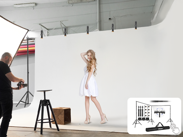 EMART Backdrop Stand, 20x7ft Large Adjustable Backdrop Stand phone