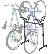 Sttoraboks 2 Bikes Floor Stand,Adjustable Bicycle Parking Rack with Hook for Garage/Indoor/Outdoo...