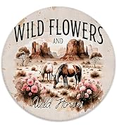 BILLAION Vintage Country Cowgirl Western Mouse Pad for Desk, Wild Flowers Wild Horses Western Mou...