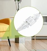 2 Pack Clear Extension Cord Indoor Thin 2 Prong