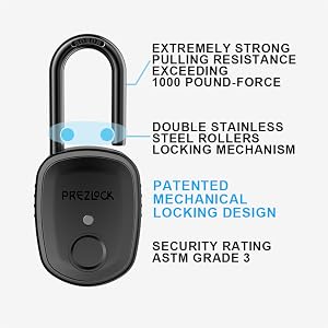 fingerprint padlock smart padlock with key backup
