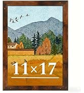 Veleclo 11x17 Picture Frame for Wall Display, 11x17 Brown Picture Frame with Shatter Resistant Pl...