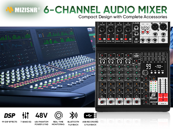 6-CHANNEL AUDIO MIXER