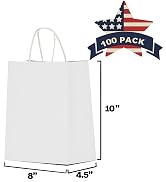 white paper bags with handels