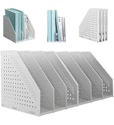 SAYEEC 2Pcs Collapsible Plastic Magazine File Holder Vertical Binder Storage Organizer for Desk S...