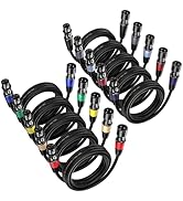 EBXYA XLR Cables 6ft 10 Pack - Premium 3 Pin Male to Female Microphone Cable Suitable for Speaker...