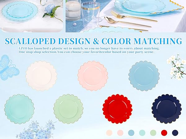 blue plates