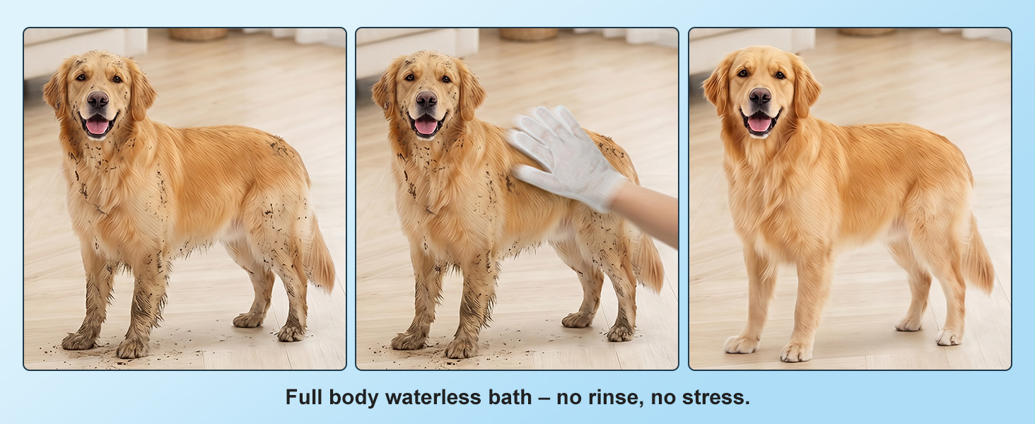 no rinse pet wash glove