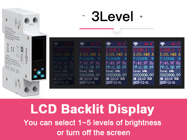 LCD display adjustable