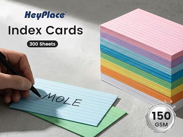 Colored Index Cards