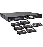 J-Tech Digital 8x8 HDR HDbaseT HDMI Matrix Extender 4K@60Hz 4:4:4 Over Cat5e/6 HDMI 2.0 HDCP 2.2 ...
