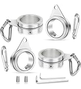 1" Flag Pole Rings Flagpole Spinners Clips, Aluminum Alloy Anti-Wrap 360° Spinning Flag Pole Swiv...