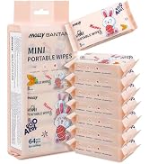 Etenpo Wet Wipe Travel Size, Mini Makeup Wipes, Easy Portability, Skin-Friendly Ingredients, 3 Pa...