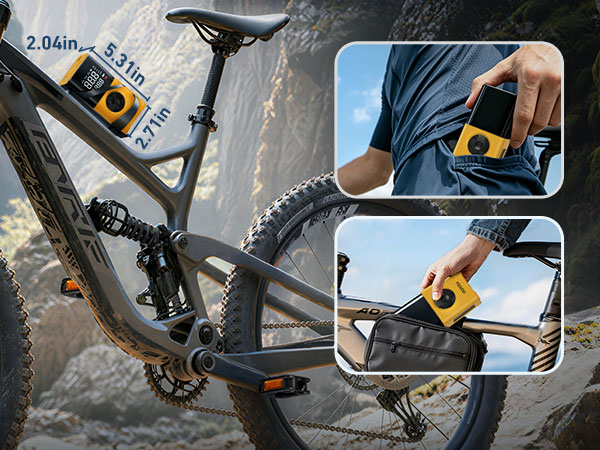 Bike Pump tire inflator portable air compressor e bike accessories