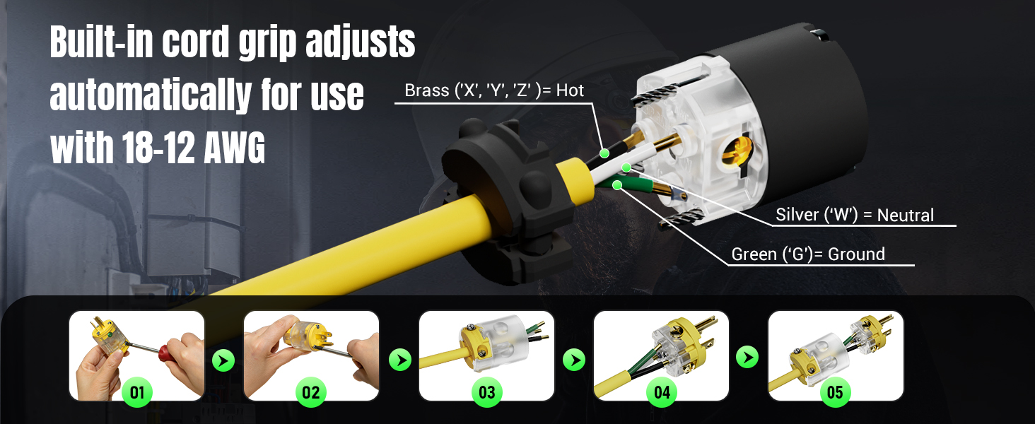 extension cord plug replacement