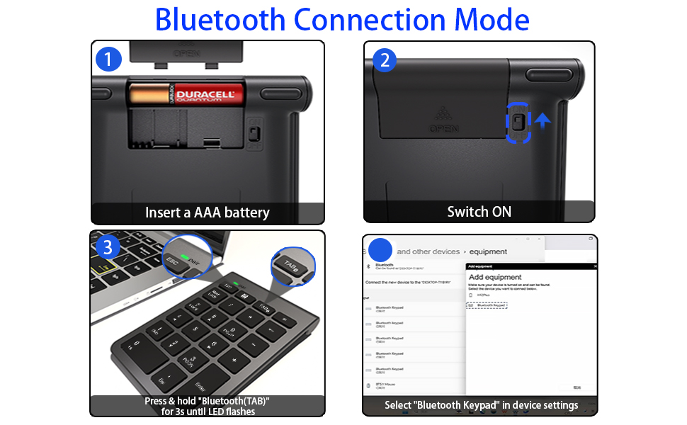 Text reads: 'Bluetooth Connection Mode'. Duplicate of Image 5 showing same Bluetooth connection interface screenshots and settings.