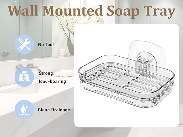 Clear Acrylic Bar Soap Holder