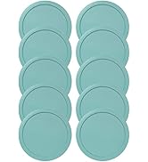 Replacement Lid for Pyrex 4" Storage Plastic Cover 1 Cup Bowl 7202-PC Turqoise (10-Pack)