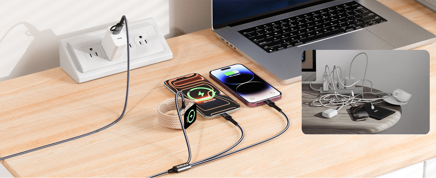 Travel Essentials multi charging cable for apple watch charger