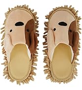 Frjjthchy Cartoon Dog Mop Slippers Microfiber Clean Dusting Slippers Detachable Mopping Shoes for...