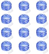 12 Pack Fairy Lights Battery Operated String Lights 7 Feet 20 Led Waterproof Christmas Lights Sil...