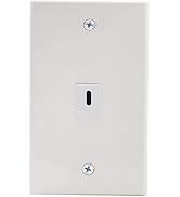Halokny 1 Port USB-C Wall Outlet, USB Type C Keystone Jack Wall Plate, White, 2.76" x 4.53"