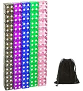 SUNMON 50 Pcs Multi-Color Dice Set – 16MM Assorted Transparent Color with 10 Pcs Each,D6 Standard...