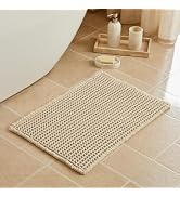 Triohero Waffle Bath Mat, Small Boho Bathroom Rugs Non Slip Washable, Ultra Soft Super Absorbent ...