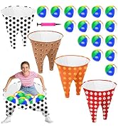 ROMANKAS Granny Pants Yard Game, Granny Pants Outdoor Game of Bouncy Balls & 1 Air Pump(Random Co...