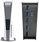 Ankey USB Hub for PS5, 5 Port USB High-Speed Expansion Hub Splitter Charger Extender Compatible w...