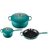 Le Creuset Signature Enameled Cast-Iron 5-Piece Cookware Set, Riviera