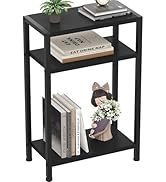 Heybly Small Narrow Side Table for Small Space, Thin Bedside Table, Skinny End Table, Slim Sofa T...