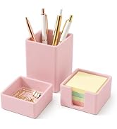 minimaliving Aesthetic Silicone Desk Organizer Set of 3,Modern Office Desk Accessories with Pen H...