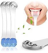 Tongue Scraper (3 Pack), Get Rid of White Tongue, 100% BPA Free Gunk Cleaner Reduce Bad Breath Me...