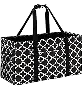 GhvyenntteS Extra Large Utility Tote Bag with Metal Wire Frame & Reinforced Bottom Board, Standin...