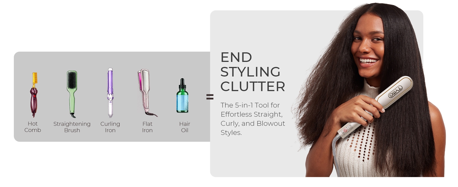 TYMO Flat Iron Hair Straightener Brush