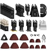 KELIN 120 PCS Multitool Blade Kits Cutting and Sandpaper Oscillating Tool Accessories Universal O...