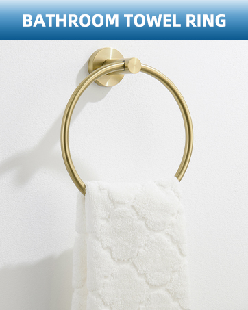 brushed gold towel ring