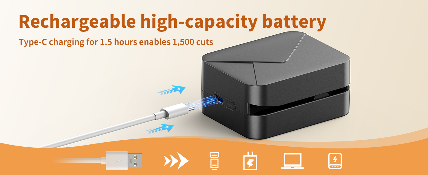 rechargeable mail opener no batteries needed