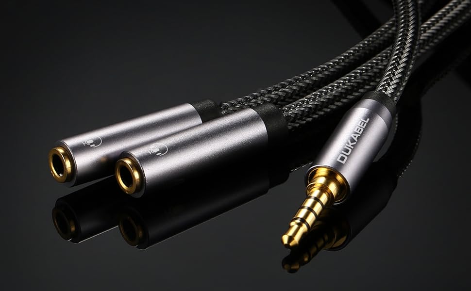 3.5 mm audio y splitter cable