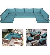 Odsiikly 14 Piece Outdoor Replacement Cushions for Patio Furniture, 4" x 25.6" x 25.6" High Densi...