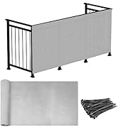 Windscreen4less 3'x25' Deck Balcony Privacy Screen for Deck Pool Fence Railings Apartment Balcony...