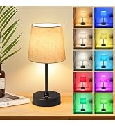 Wowag Cordless Table Lamp,5000mAh Rechargeable Battery Operated Desk Lamp,3Colors & 7 RGB Steples...