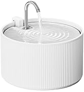 PawsPik Ceramic Serenity Pet Water Fountain – Faucet-Style Spout, Quiet Motor, 5-Layer Filter – B...